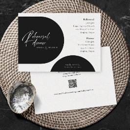 Minimalistische Zwart Wit QR Code uitnodiging