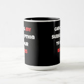 Minimalistische Zwart & Wit Quote Mok - Annuleer M (Midden)