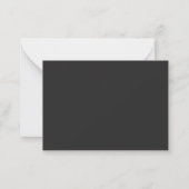 Minimalistische Zwart&Wit Rand Monogram Notitiekaa Notitiekaartje (Achterkant)