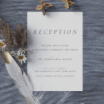 Minimalistische zwart wit receptie bruiloft informatiekaartje<br><div class="desc">Minimalistische zwart wit receptie bruiloft behuizing Kaart</div>
