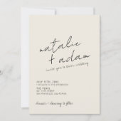 Minimalistische zwart-wit retro plezier moderne br kaart (Voorkant)