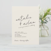 Minimalistische zwart-wit retro plezier moderne br kaart (Staand voorkant)