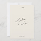 Minimalistische zwart-wit retro plezier moderne br kaart (Achterkant)