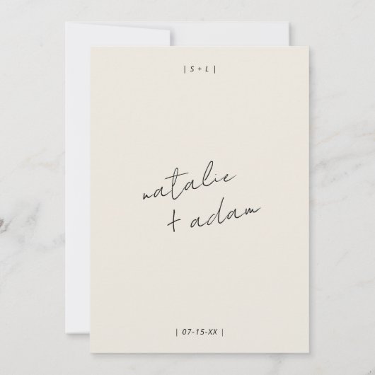 Minimalistische zwart-wit retro plezier moderne br kaart (Achterkant)