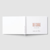 Minimalistische Zwart & Wit Rose Gold Folie Weddin Gastenboek (Volledig)