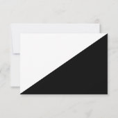 Minimalistische zwart-wit RSVP- en Entrée-keuzes RSVP Kaartje (Achterkant)