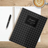 Minimalistische zwart-wit ruit planner