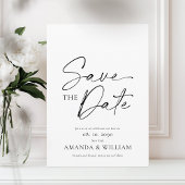 Minimalistische zwart-wit Save the Date Kaart