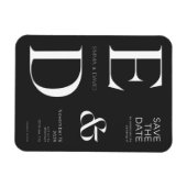 Minimalistische zwart-wit Save the Dates Magneet (Horizontaal)