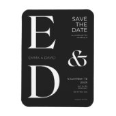 Minimalistische zwart-wit Save the Dates Magneet (Verticaal)