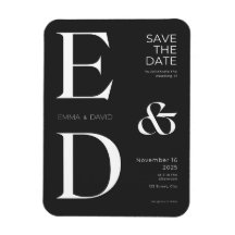Minimalistische zwart-wit Save the Dates