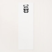 Minimalistische zwart-wit Schattigee panda tekenin Yogamat (Achterkant)