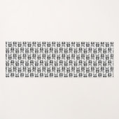 Minimalistische zwart-wit Schattigee panda tekenin Yogamat (Voorkant (horizontaal))