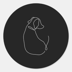 Minimalistische zwart-wit Stickers