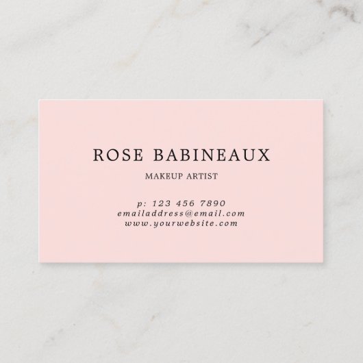 Minimalistische zwart-wit swirly make-up artiest visitekaartje (Achterkant)