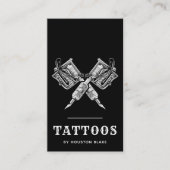  minimalistische zwart-wit Tattoo artiest Visitekaartje (Voorkant)