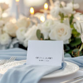 Minimalistische zwart-wit trouwplaatskaart kaart