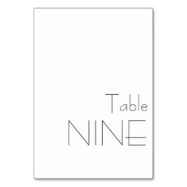 Minimalistische zwart-wit  typografie NEGEN Kaart