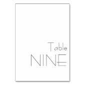 Minimalistische zwart-wit  typografie NEGEN Kaart (Achterkant)