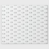Minimalistische Zwart-Wit Typografische Verpakking Cadeaupapier (Vlak)