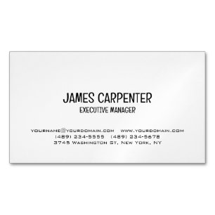 Minimalistische Zwart Wit Unieke Moderne Professio Magnetisch Visitekaartje