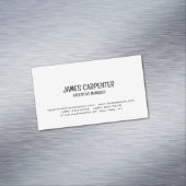 Minimalistische Zwart Wit Unieke Moderne Professio Magnetisch Visitekaartje (Voorbeeld)