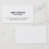 Minimalistische Zwart Wit Unieke Moderne Professio Visitekaartje (Voorkant / Achterkant)