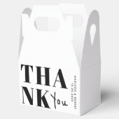 Minimalistische zwart-wit vet dank u bruiloft bedankdoosjes (Geopend)