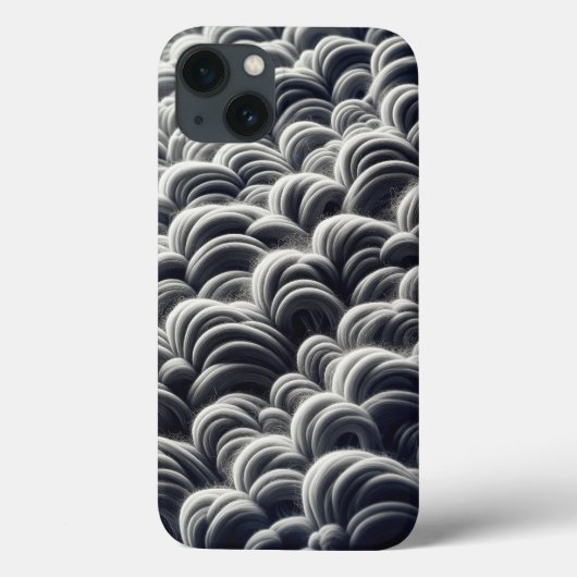 Minimalistische zwart-wit vezelstroom telefoonhoes Case-Mate iPhone case (Achterkant)
