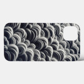 Minimalistische zwart-wit vezelstroom telefoonhoes Case-Mate iPhone case (Achterkant (horizontaal))
