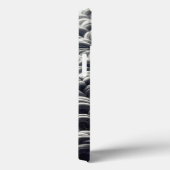 Minimalistische zwart-wit vezelstroom telefoonhoes Case-Mate iPhone case (Achterkant / Rechts)