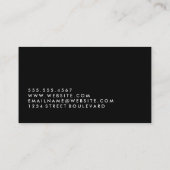 Minimalistische Zwart / Wit Visitekaartje (Achterkant)