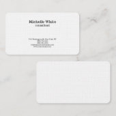 Minimalistische zwart-wit vlakte Eenvoudig Modern Visitekaartje (Voorkant / Achterkant)