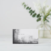 Minimalistische zwart-wit waterverf visitekaartje (Staand voorkant)