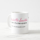 Minimalistische zwart-wit wimperextensie make-up koffiemok (Voorkant links)