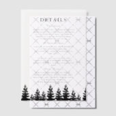 Minimalistische zwart-wit zomer bruiloft details vellum uitnodigingen (Offset (Uitnodiging))