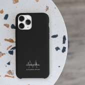 Minimalistische zwart-witmonogramnaam Case-Mate iPhone case