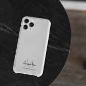 Minimalistische zwart-witmonogramnaam Case-Mate iPhone case