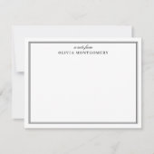 Minimalistische zwart-witnaam Persoonlijk Notitiekaartje (Voorkant)