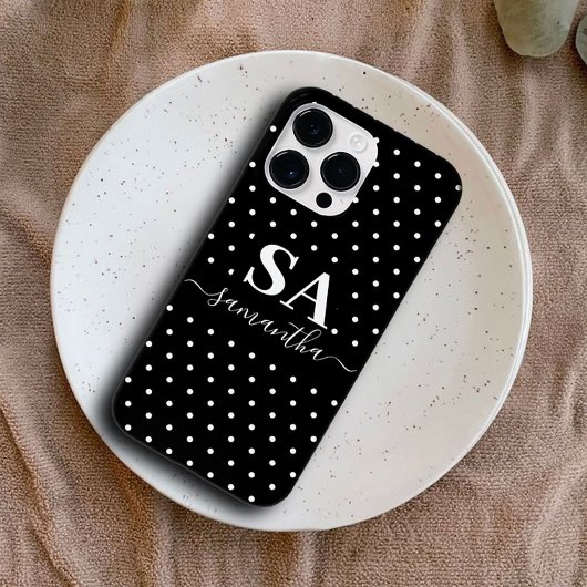Minimalistische zwart-witstippen voor monochrome p Case-Mate iPhone case