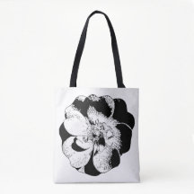 Minimalistische zwart-witte Canvas tas