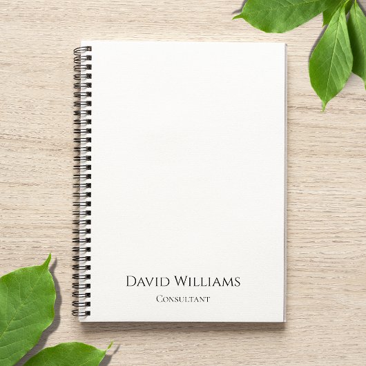 Minimalistische Zwart Witte Eenvoud Notitieboek