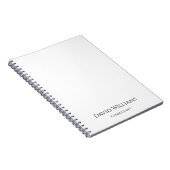 Minimalistische Zwart Witte Eenvoud Notitieboek (Rechterzijde)