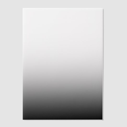 Minimalistische zwart-witte gradiëntoverlay vellum uitnodigingen (Voorkant)