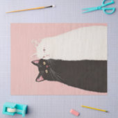 Minimalistische zwart-witte kat ontkoppeling tissuepapier (Craft)