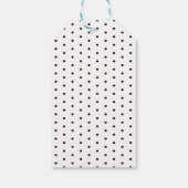 Minimalistische zwart-witte kerstboom cadeaulabel (Achterkant)