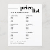 Minimalistische Zwart Witte Krachtige Schoonheidss Flyer (Voorkant)
