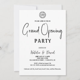 Minimalistische Zwart Witte Open Huis Grand Openin Kaart