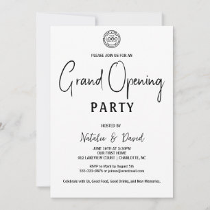 Minimalistische Zwart Witte Open Huis Grand Openin Kaart