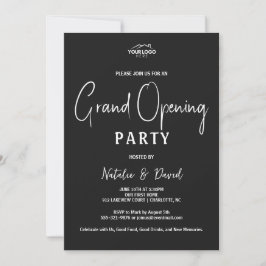 Minimalistische Zwart Witte Open Huis Grand Openin Kaart